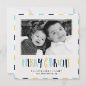 Vrolijk en helder kerstfeest feestdagenkaart (Voorkant)