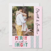 Vrolijk en helder kerstfeest feestdagenkaart (Voorkant)