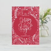 Vrolijk en helder kerstfeest feestdagenkaart (Staand voorkant)