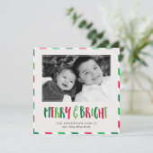 Vrolijk en helder kerstfeest feestdagenkaart (Staand voorkant)