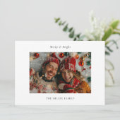 Vrolijk en helder kerstfeest feestdagenkaart (Staand voorkant)