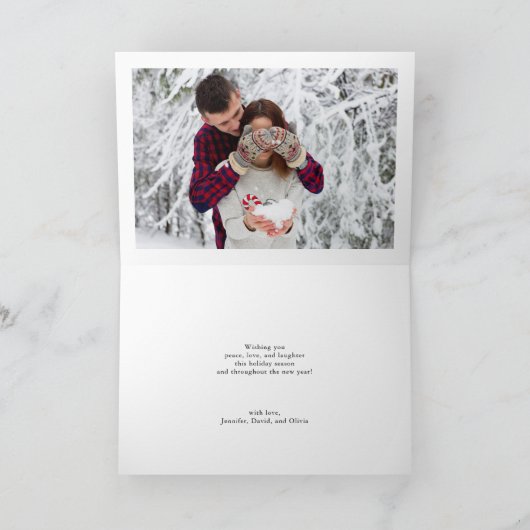 Vrolijk en helder kerstfeest, feestelijke kaartje feestdagen kaart (Binnen)