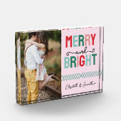 Vrolijk en helder kerstfeest fotoblokken (Links)