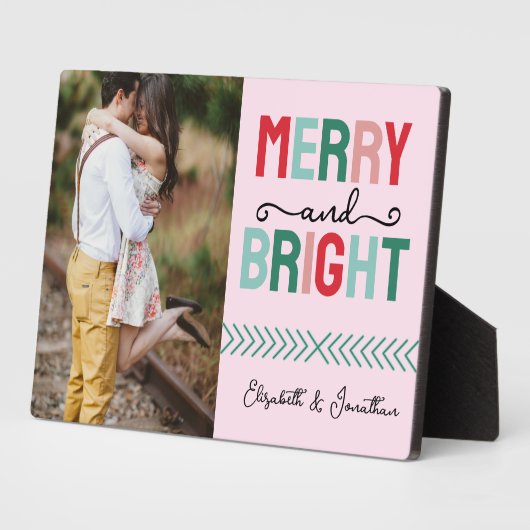 Vrolijk en helder kerstfeest fotoplaat (Zijkant)