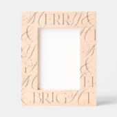 Vrolijk en helder kerstfeest gegraveerde lijstjes (Voorkant)