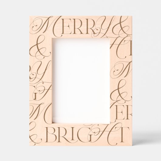 Vrolijk en helder kerstfeest gegraveerde lijstjes (Voorkant)