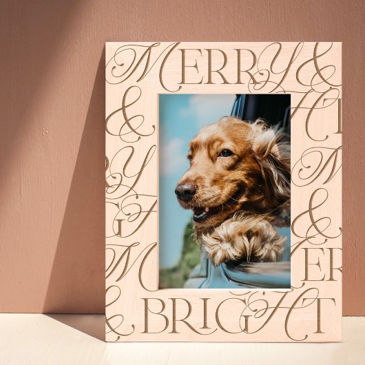 Vrolijk en helder kerstfeest gegraveerde lijstjes