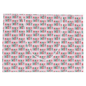 Vrolijk en helder kerstfeest groot cadeauzakje (Achterkant)