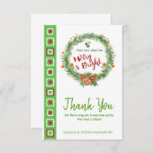 Vrolijk en helder kerstfeest Hartelijk dank Bedankkaart (Voorkant / Achterkant)