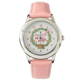 Vrolijk en helder kerstfeest horloge