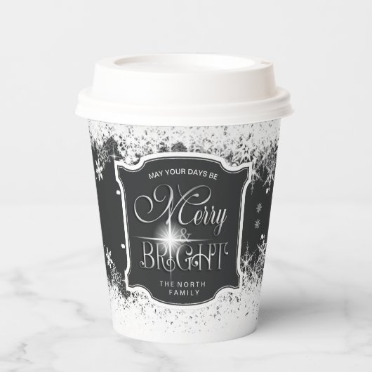 Vrolijk en helder kerstfeest ID591 Papieren Bekers (Voorkant)