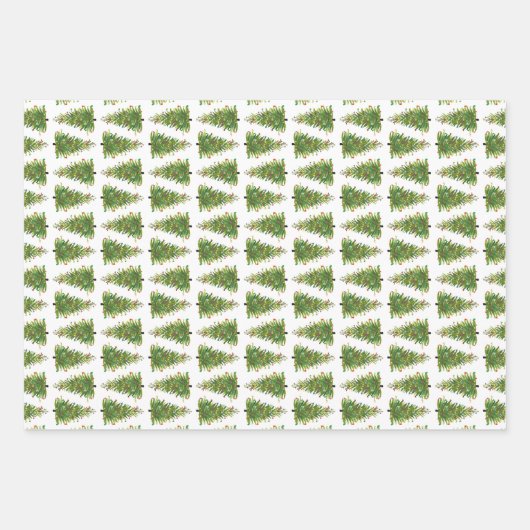 Vrolijk en helder kerstfeest inpakpapier vel (Voorkant 2)