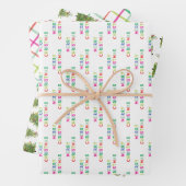 Vrolijk en helder kerstfeest inpakpapier vel (In situ)