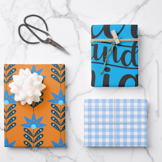 Vrolijk en helder kerstfeest inpakpapier vel (Voorkant)