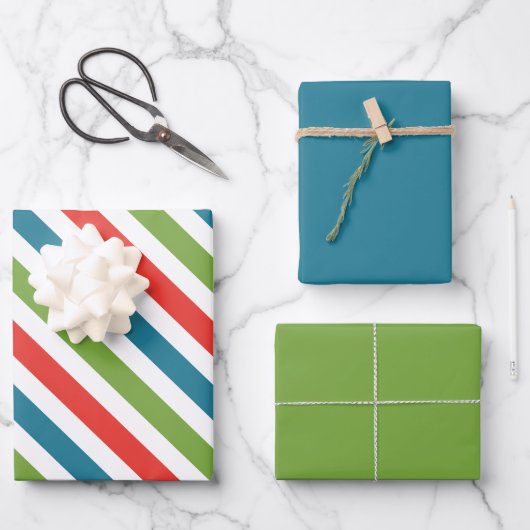 Vrolijk en helder kerstfeest inpakpapier vel (Voorkant)