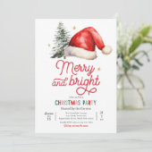 Vrolijk en helder kerstfeest kaart (Staand voorkant)