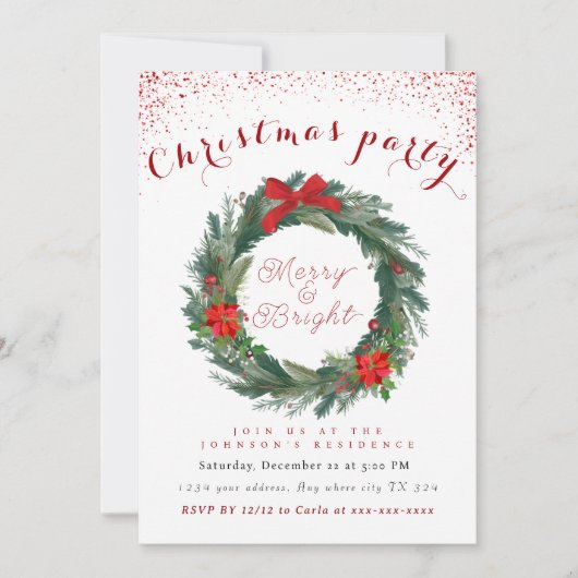 Vrolijk en helder kerstfeest kaart (Voorkant)