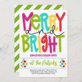 Vrolijk en helder kerstfeest kaart (Voorkant / Achterkant)