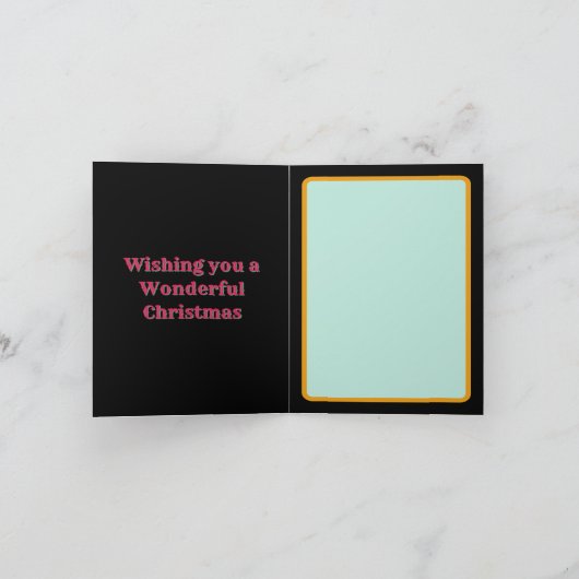 Vrolijk en helder kerstfeest kaart (Binnen)