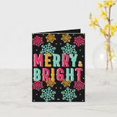 Vrolijk en helder kerstfeest kaart (Gele Bloem)