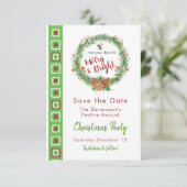 Vrolijk en helder kerstfeest kaart (Staand voorkant)