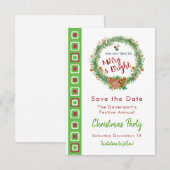 Vrolijk en helder kerstfeest kaart (Voorkant / Achterkant)