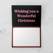 Vrolijk en helder kerstfeest kaart (Binnen)