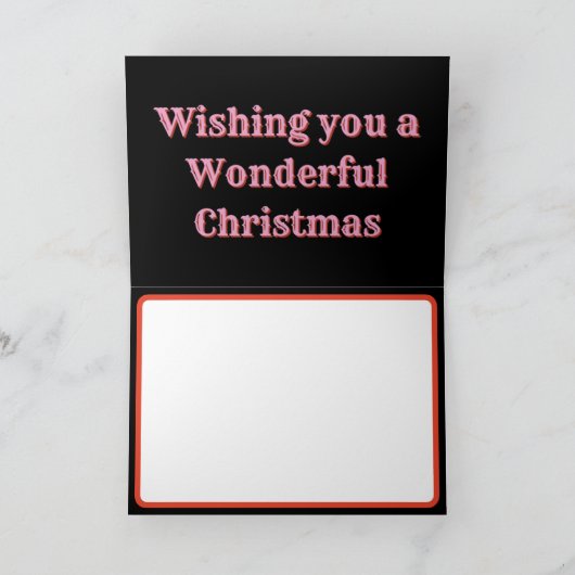 Vrolijk en helder kerstfeest kaart (Binnen)