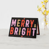 Vrolijk en helder kerstfeest kaart (Gele Bloem)