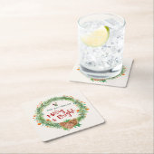 Vrolijk en helder kerstfeest kartonnen onderzetters (Insitu)