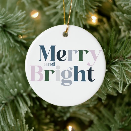 Vrolijk en helder kerstfeest keramisch ornament (Boom)