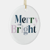 Vrolijk en helder kerstfeest keramisch ornament (Rechts)