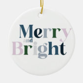 Vrolijk en helder kerstfeest keramisch ornament (Voorkant)