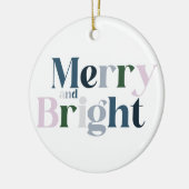 Vrolijk en helder kerstfeest keramisch ornament (Links)