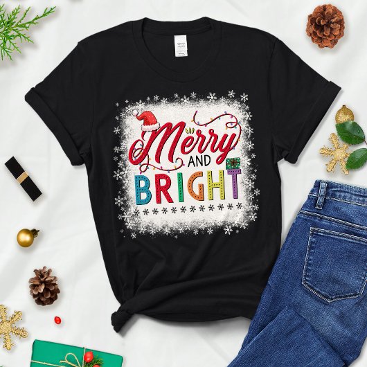 Vrolijk en helder kerstfeest, kerst voor vrouwen t-shirt