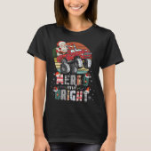 Vrolijk en helder kerstfeest, kerstwagen T-shirt (Voorkant)