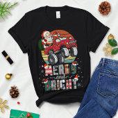Vrolijk en helder kerstfeest, kerstwagen T-shirt