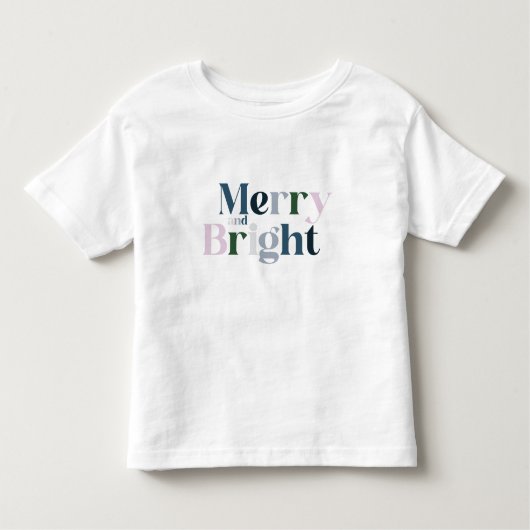 Vrolijk en helder kerstfeest kinder shirts (Voorkant)
