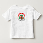 Vrolijk en helder kerstfeest kinder shirts (Voorkant)