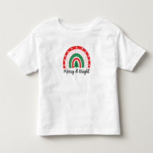Vrolijk en helder kerstfeest kinder shirts (Voorkant)