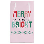 Vrolijk en helder kerstfeest klein cadeauzakje (Voorkant)