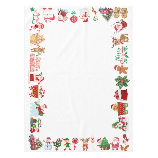 Vrolijk en helder kerstfeest | Klein Tafelkleed (Voorkant)