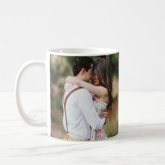 Vrolijk en helder kerstfeest koffiemok (Links)