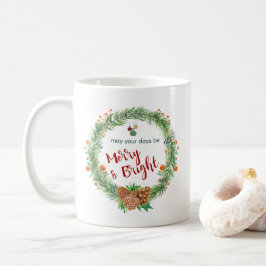 Vrolijk en helder kerstfeest koffiemok