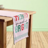 Vrolijk en helder kerstfeest korte tafelloper