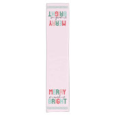 Vrolijk en helder kerstfeest korte tafelloper (Voorkant)