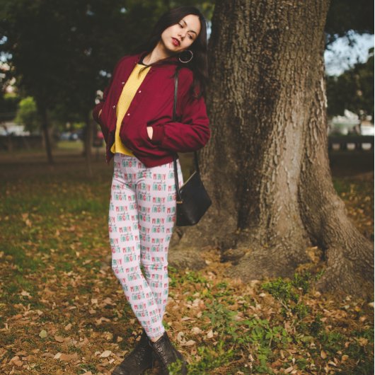 Vrolijk en helder kerstfeest leggings