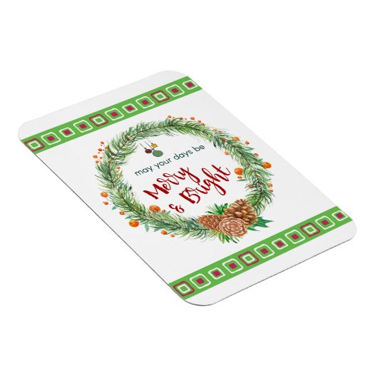 Vrolijk en helder kerstfeest magneet (Rechterzijde)