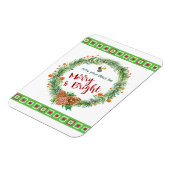 Vrolijk en helder kerstfeest magneet (Linkerzijde)