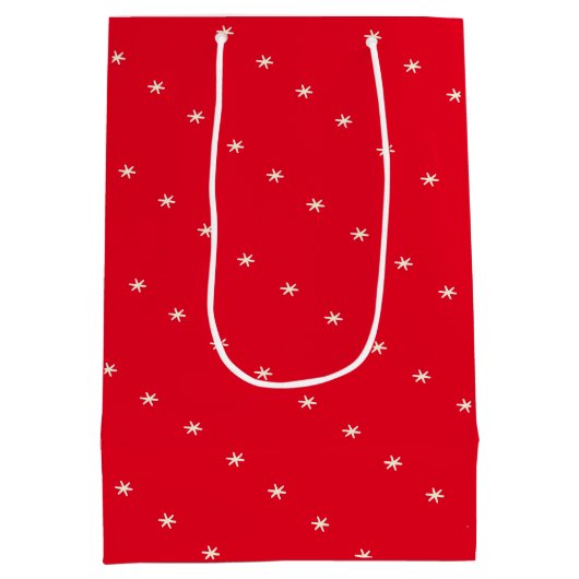 Vrolijk en helder kerstfeest medium cadeauzakje (Achterkant)